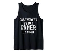 Caseworker By Day Gamer By Night Servizi sociali Case Worker Canotta