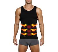 Casey Kevin Canotta Compressione Uomo, Canotta Contenitiva Uomo | Pancera Contenitiva Uomo, Maglietta Compressione Uomo, Valutazione Compressione 20-25 mmHg, Maglietta Snellente Senza Maniche