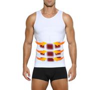 Casey Kevin Canotta Compressione Uomo, Canotta Contenitiva Uomo | Pancera Contenitiva Uomo, Maglietta Compressione Uomo, Valutazione Compressione 20-25 mmHg, Maglietta Snellente Senza Maniche