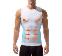 Casey Kevin Canotte Compressione Uomo Maglia, Contenitiva Snellente Shapewear Maglietta Intima Sportivo Fitness Canottiera, M