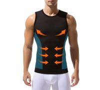 Casey Kevin Canotte Compressione Uomo Maglia, Contenitiva Snellente Shapewear Maglietta Intima Sportivo Fitness Canottiera, XXL