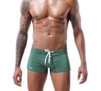 Casey Kevin Costume da Bagno Uomo Costume Boxer Coulisse Pantaloncini Calzoncini da Bagno Elastico a Vita Bassa Boxershorts Nuoto Spiaggia Mare Piscina Swim,Verde,S