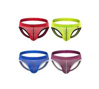Casey Kevin Jockstrap Uomo Intimo 4 Pezzi, Perizoma Uomo Mutande Slip Tanga String Thong Sospensorio Maschile Traspirante Sportivo