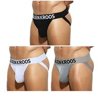 Casey Kevin Jockstrap Uomo Perizoma Traspirante Slip Sport String Thong Sexy Maschile Sospensorio Testicoli Intimo 3 Pezzi