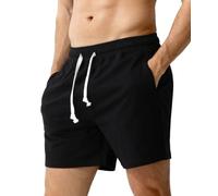 Casey Kevin Pantaloncini Palestra Uomo Cotone con Tasche a Cerniera Running Pantaloni Corti Estivi Sportivi Corsa Gym Trekking Estivi Bodybuilding Shorts Basket Tennis Calcio Pallavolo Shortpad