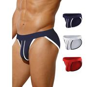 Casey Kevin Slip Uomo Pacco da 3, Slips Maschile a Taglio Alto Morbidi ed Elastici Senza Etichette Colori Assortiti Slip Intimo Uomo