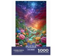 CasGattoa magica Puzzles 1000 Pezzi Gioco Di Sfida GioGattotolo Adulti E Oltre 12 Anni Fiori colorati Puzzle Creativi Divertimento Famiglia Esercizio Cerebrale Regalo Decorazione Casa 38x26cm/1000pcs