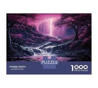 Casgattoe Bosco Puzzle 1000 Pezzi In Cascata viola cartone Resistente,Un Per Giochi Di Puzzle Per Lo Sviluppo Cognitivo,Ideale Per Attività Fuzzle Post-scuola,Il Puzzle Più Venduto 52x38cm/10