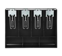 Cash Drawer Register Insert Tray, Cashier Box Replacement Cashier Four Box Cash Money Storage Box With Metal Clip For Supermarket Store Hotel School Hospital (nero)