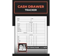 Cash Drawer Tracker: Tenant Rent Payment Record Logbook | Keep Track Your Total Cash On Hand And Coins | Cash Counting Sheet Record Book