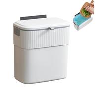 Cash Lattina - Cestino Per Rifiuti Compatti Con Coperchio | Secchio Di Compost Sospeso Per Bidoni Dei Rifiuti Per La Casa KitchenCabinet | Contenitore Della Spazzatura Per Auto Per Per