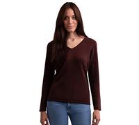 CASH-MERE.CH 100% cashmere, maglione da donna, con scollo a V, 2 fili, rosso zinco., XL