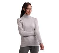 CASH-MERE.CH Maglione da donna in 100% cashmere, a 2 fili, grigio chiaro, XL