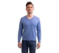 CASH-MERE.CH Maglione da uomo 100% cashmere | Maglione scollo a V a 2 fili, Azzurro, M