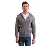 CASH-MERE.CH Pullover | Felpa con Cappuccio con Cerniera da Uomo 100% Cachemire (Grigio, XL)