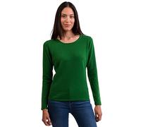 CASH-MERE.CH Pullover | Sweater | Maglione a Girocollo da Donna 100% Cachemire (Verde, S)