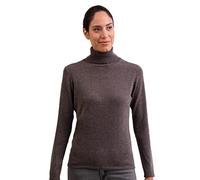 CASH-MERE.CH Pullover | Sweater | Maglione Dolcevita da Donna 100% Cachemire (Grigio/Taupe mélange, L)