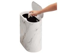 Cash per il bagno - cesto di rifiuti | Waste Bin | secchio della spazzatura da cucina | Castenlatura sottile compatta con coperchio per il bagno | cesto di spazzatura coperto di copertura per la cucin