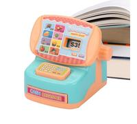 Cash Register Toy, Miniature Interactive, Realistic Collectible Pretend Play Calculator, Reusable Compact Learning Kit, Portable Playroom Accessory, for Students Boys Girls Preschoolers Home Classroom