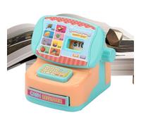 Cash Register Toy, Miniature Interactive, Realistic Collectible Pretend Play Calculator, Reusable Compact Learning Kit, Portable Playroom Accessory, for Students Boys Girls Preschoolers Home Classroom