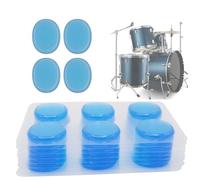 CashBeat 48 smorzatori per batteria, cuscinetti in gel di silicone blu, silenziatori morbidi per batteria rullante, piatti per rullante, kit di smorzamento ammortizzatore per controllo del tono