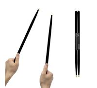 CashBeat Bacchette per batteria in legno d'acero 5A, impugnatura antiscivolo, classica bacchetta nera per bambini, adulti, principianti, percussionisti, accessori per batteristi, strumenti musicali