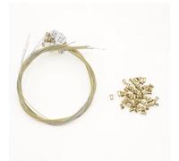 CashBeat Kit di corde di ricambio per arpa da lira, 19 corde, con 50 rivetti cavi in ottone dorato, perfetto per la manutenzione e la riparazione dell'arpa della lira