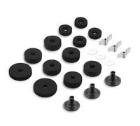 CashBeat Set di 21 feltri per supporto piatti e accessori, feltrini per piatti, in feltro Hi-Hat, manicotti per piatti con base, dadi ad alette e rondelle, parti di ricambio essenziali per kit