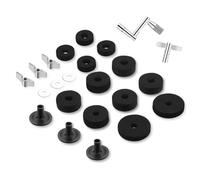 CashBeat Set di 23 accessori di ricambio per piatti, include feltri per piatti, feltro per frizione Hi-Hat, manicotti per piatti con base, dadi ad aletta, rondelle e chiave per tamburo, hardware