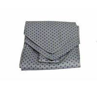 Cashe col uomo SETA GRIGIO chiaro ASCOT UOMO disegni Azzurri FAZZOLETTO da collo