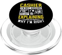 Cashier I'm Not Arguing Im Explaining Why Im Right PopSockets PopGrip per MagSafe