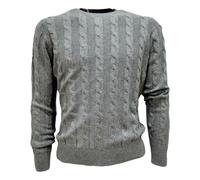 CASHMERE COMPANY Girocollo Treccia Uomo IU721 1213 Cashmere e Lana Grigio