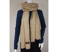 Cashmere Crema Sciarpa Scialle Stola Artigianale Naturale Cachemire