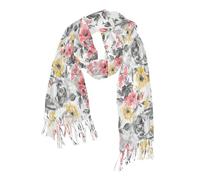 cashmere gonfio sentire sciarpe calde per le donne per la primavera Cane e Fiore Chalinas colorate para mujer