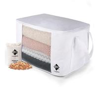 Cashmere Kiwi Borsa portaoggetti per maglioni, con protezione antitarme in cedro, borsa in cotone traspirante e lavabile, per riporre vestiti, cashmere e lana merino