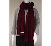 Cashmere Sciarpa Bordeaux Rosso Scialle Stola Naturale Uomo/Donna