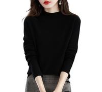 Cashmere Sweaters for Women, 100% Pure Cashmere Long Sleeve Crew Neck Soft Warm Pullover Knit Jumpers Cashmir Maglione da donna, b, S