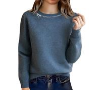 Cashmere Sweaters for Women Crew Neck Long Sleeve Soft Warm Fall Winter Cozy Solid Lightweight Knit Pullover Sweater