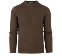 Cashmere Zone-Girocollo Maglione Uomo Pullover Invernale Manica Lunga Invernale Caldo in 5% Cashmere 25% Lana, 30% Viscosa e 40% Poliamide (L, Marrone)