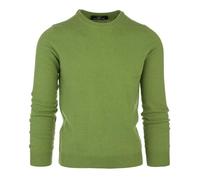 Cashmere Zone-Girocollo Maglione Uomo Pullover Invernale Manica Lunga Invernale Caldo in 5% Cashmere 25% Lana, 30% Viscosa e 40% Poliamide (L, Verde Prato)