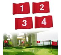 CashMuch 4 bandiere da golf per esercitazioni, bandiera portatile impermeabile in nylon ad alta visibilità per cortile, giardino e campo guida