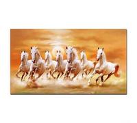 CashMuch 40x70cm singolo comodino astratto corse di cavalli bianchi tela decorazione murale
