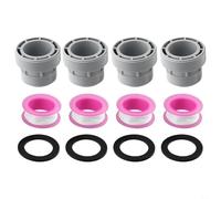 CashMuch Adattatore di conversione filtro piscina - Set di connettori filettati NPT da 40 mm a 1,5 pollici, con kit di installazione (confezione da 4)