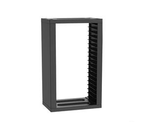 CashMuch Black Video Game Disc Rack Tower, supporto di archiviazione con supporto controller per organizzazione e giochi (TP4-19221)