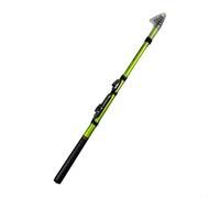 CashMuch Canna da pesca telescopica portatile, con base in acciaio inox, per acqua dolce e salata, 1,5-2,4 m (A)