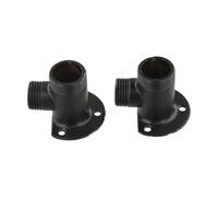 CashMuch Concled to Exposed Conversion Joint Mixing Valve Base Fissa Accessorio Doccia, Acciaio Inox 304 Finitura Nera, Sistema di Posizionamento a 3 Fori Per Installazione Sicura