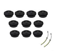 CashMuch Confezione da 10 occhielli in gomma per serbatoio carburante con 2 fori, anello di tenuta da 21,5 mm per decespugliatore, compatibile con 51954 51944 51945 51955 51974 51975, nero