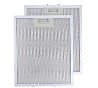 CashMuch Confezione da 2 filtri in rete metallica per cappa aspirante in alluminio, filtro antigrasso di ricambio a 5 strati, 330 x 230 x 9 mm