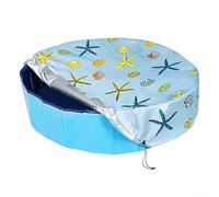 CashMuch Copertura rotonda per piscina, tessuto Oxford blu per manutenzione della temperatura dell'acqua, con coulisse (160 x 20 cm)