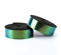 CashMuch Coppia di nastri riflettenti per manubrio per bici da strada, in pelle PU spessa 3,3 mm con schiuma EVA per assorbimento degli urti, compatibile con Aurora che cambia colore